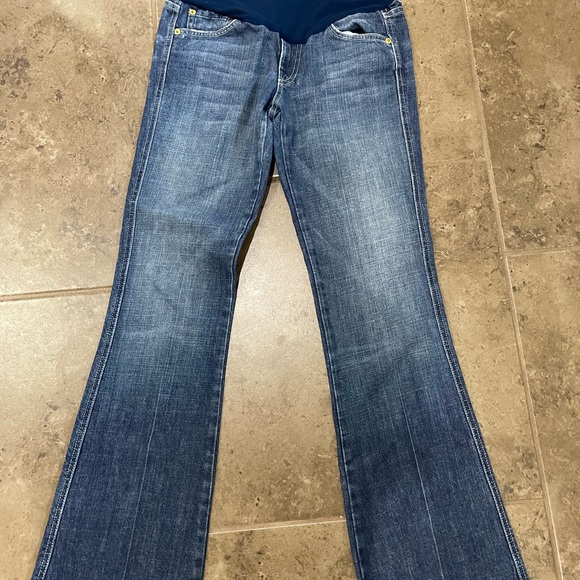 7 for All Mankind Maternity Jeans from a Pea in the Pod collection. - Picture 2 of 7